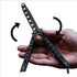 Butterfly Knife Trainer Practice Steel Metal Folding Knife Training Knife Unsharpened Blade (Black)...